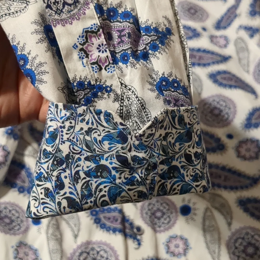 Robert Graham Amoeba Paisley Gothic Geometric Patterned Men's Shirt Size M - Picture 13 of 13